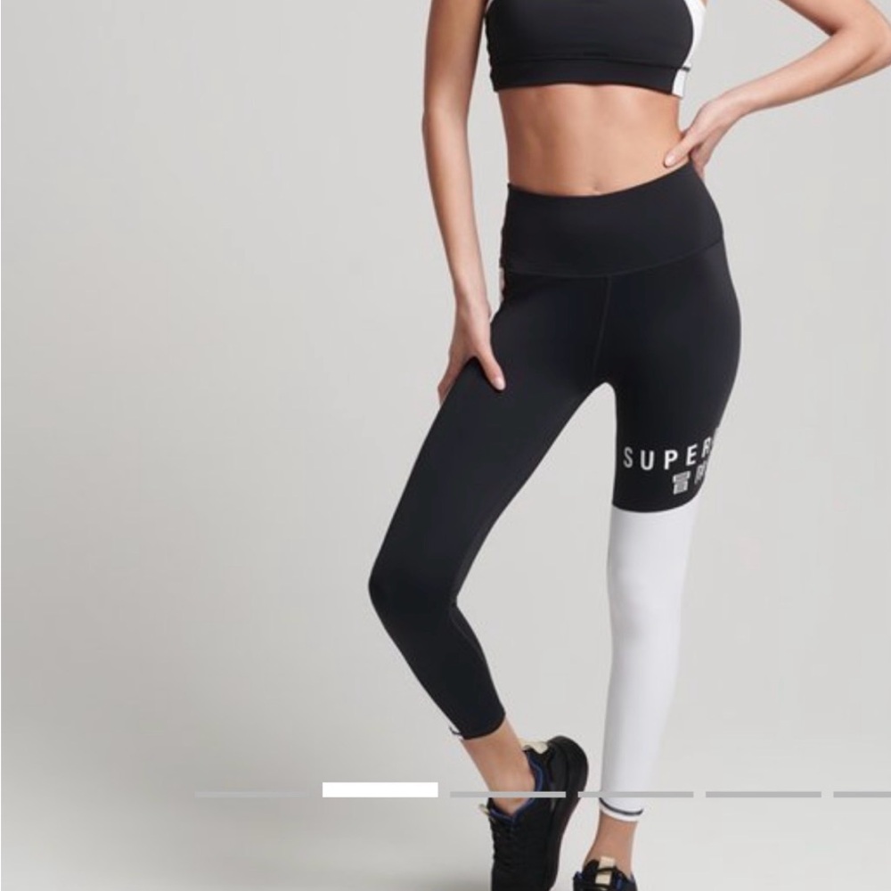 Superdry Women's Two-Tone Black and White with Japanese inspired writing